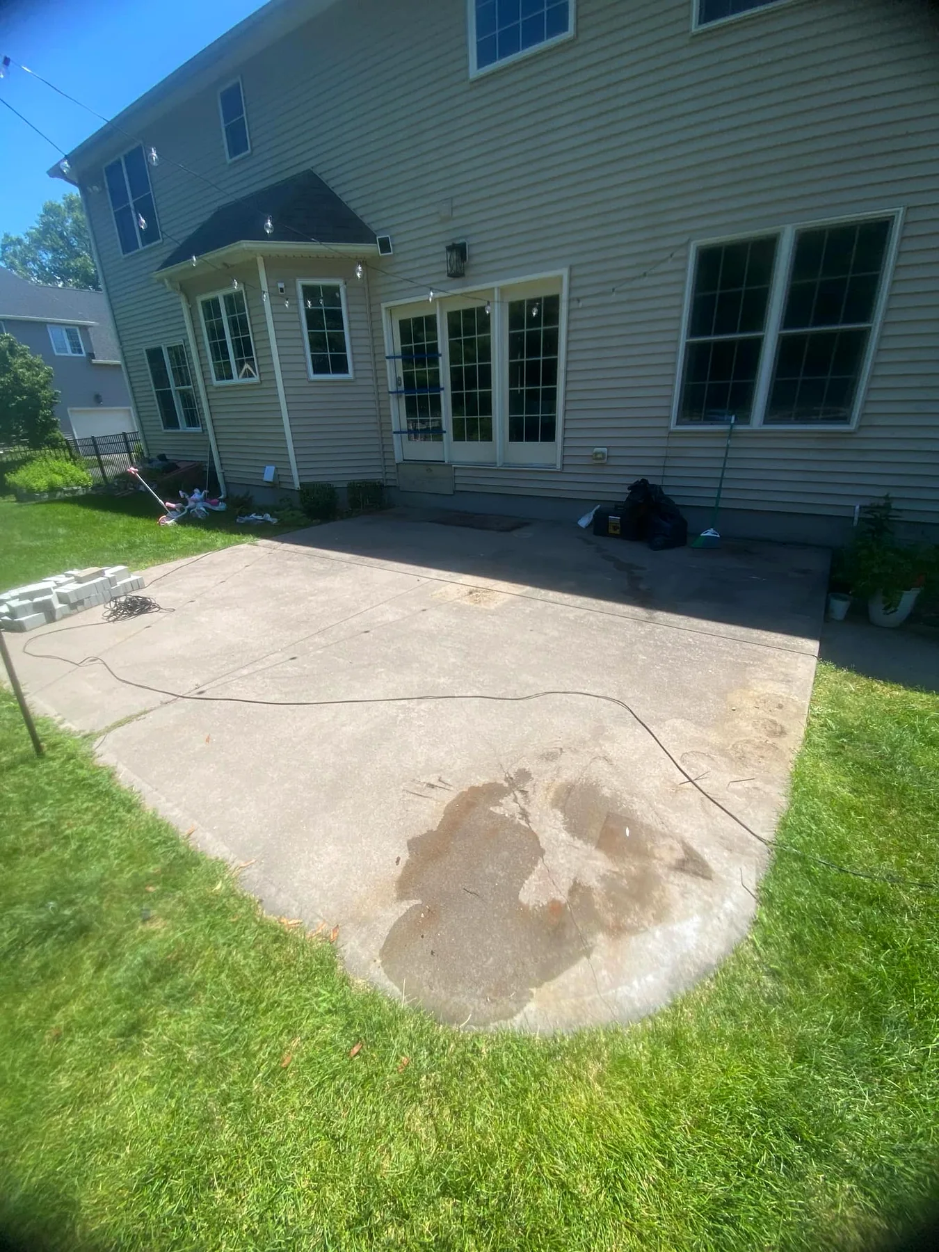 Patio before resurfacing