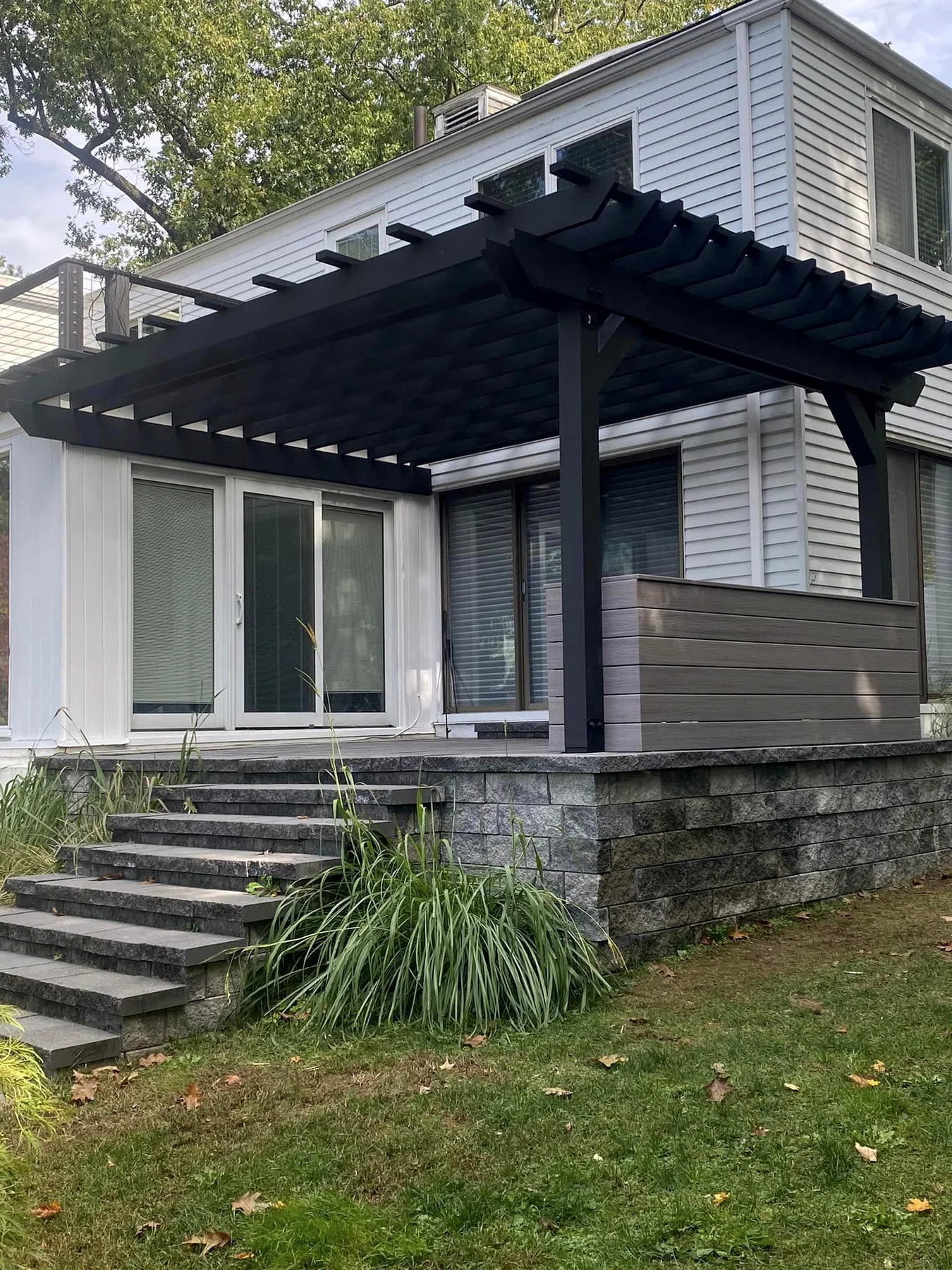 Finished pergola and outdoor area