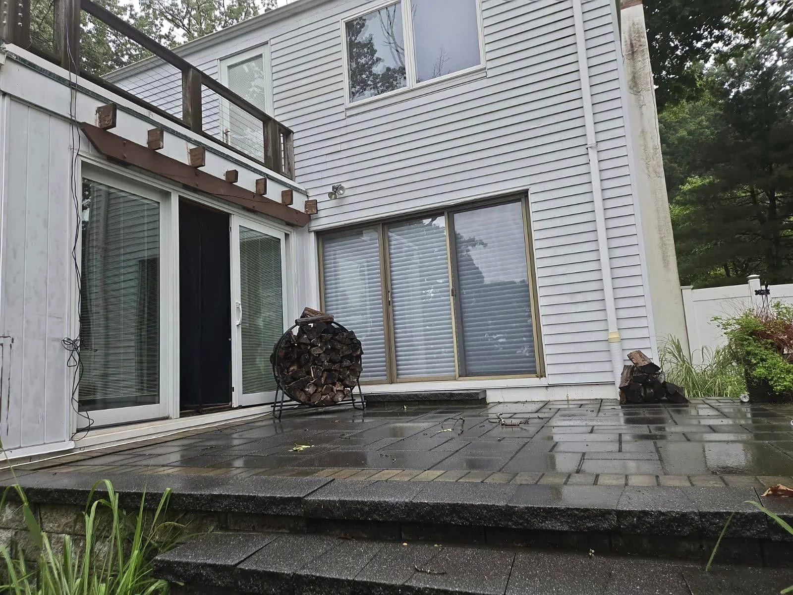 Outdoor area before pergola construction